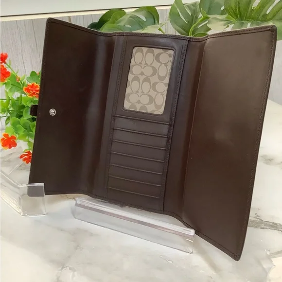 GUC Coach Vintage Soho Brown Leather Women's Wallet - Picture 6 of 8